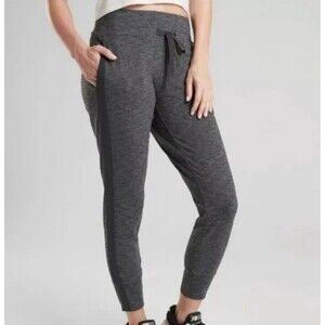 ATHLETA Metro Downtown Joggers Gray Women's‎ Size S Athletic Pants Pockets Gym